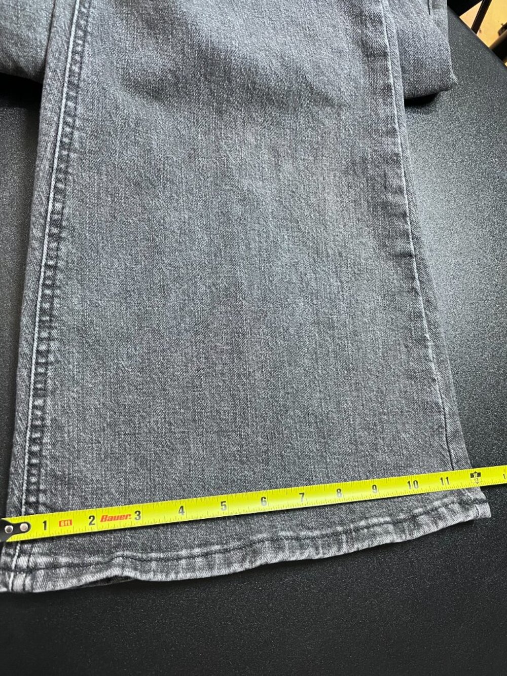Lee Legendary High Rise Flare Jeans Gray Distressed Wash Stretch 18W Long BOHO - Picture 14 of 14